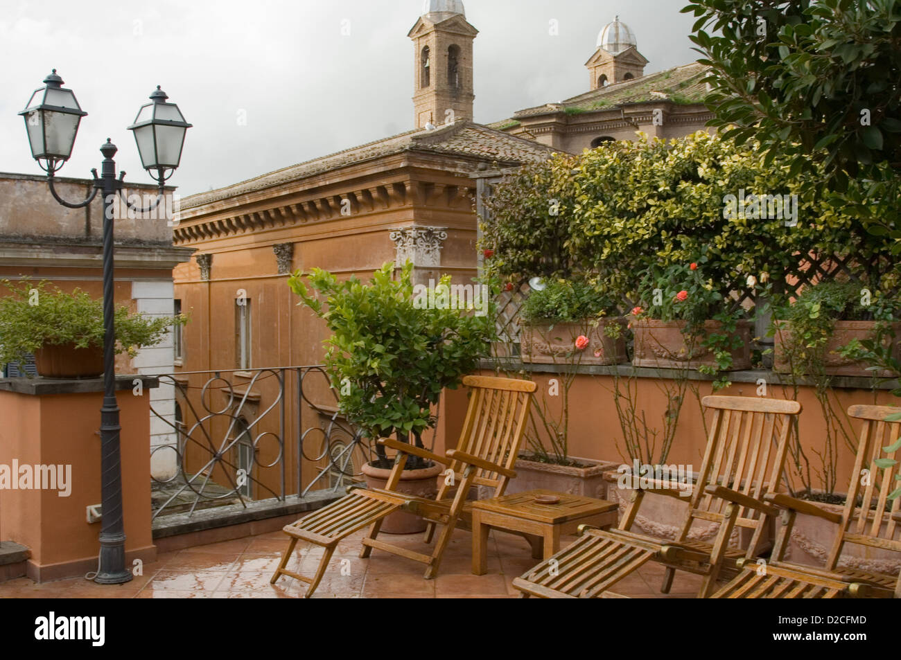 Dachgarten, Rom Stockfoto