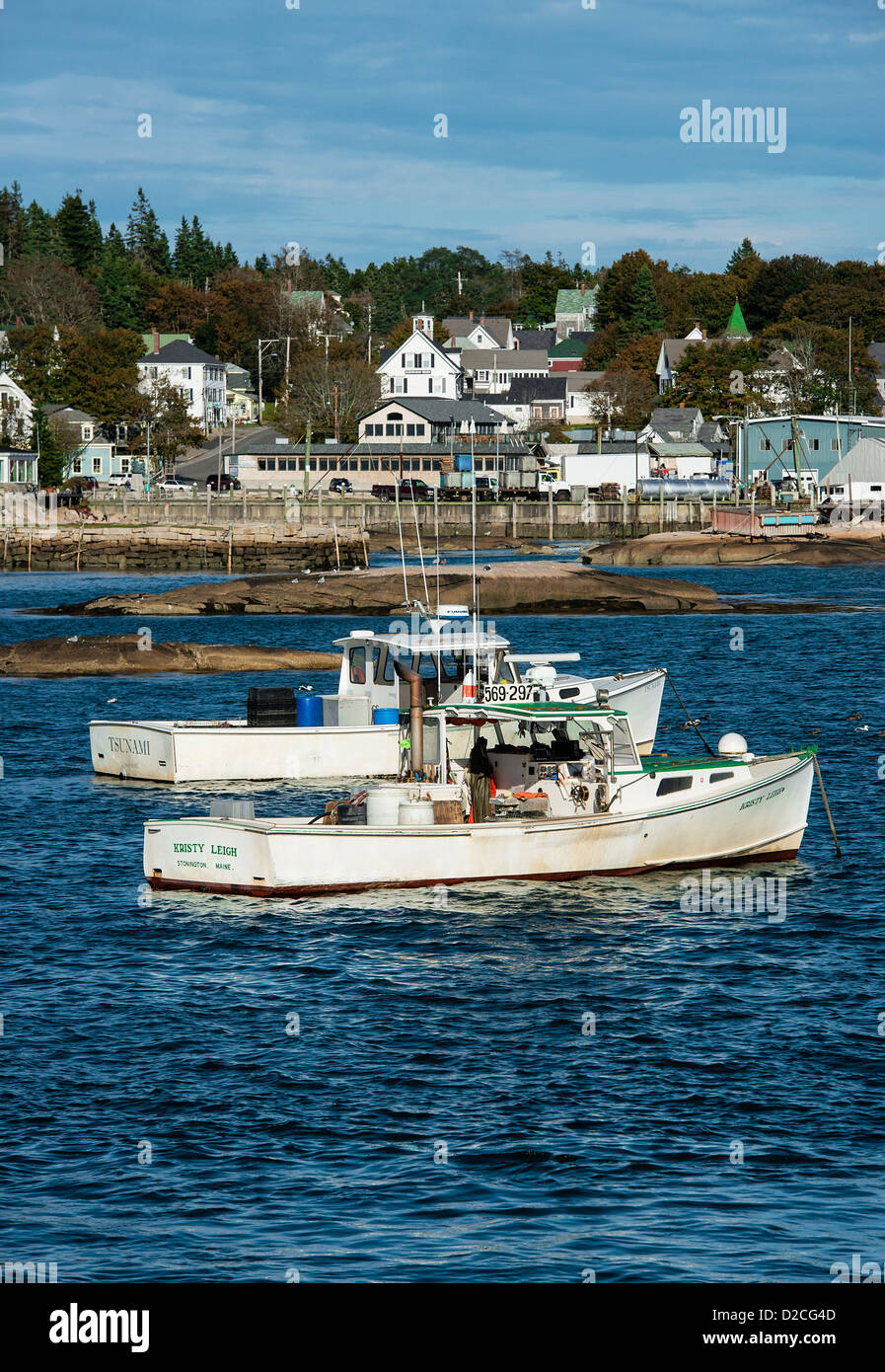 Hafen, Stonington, Deer Isle, Maine Stockfoto