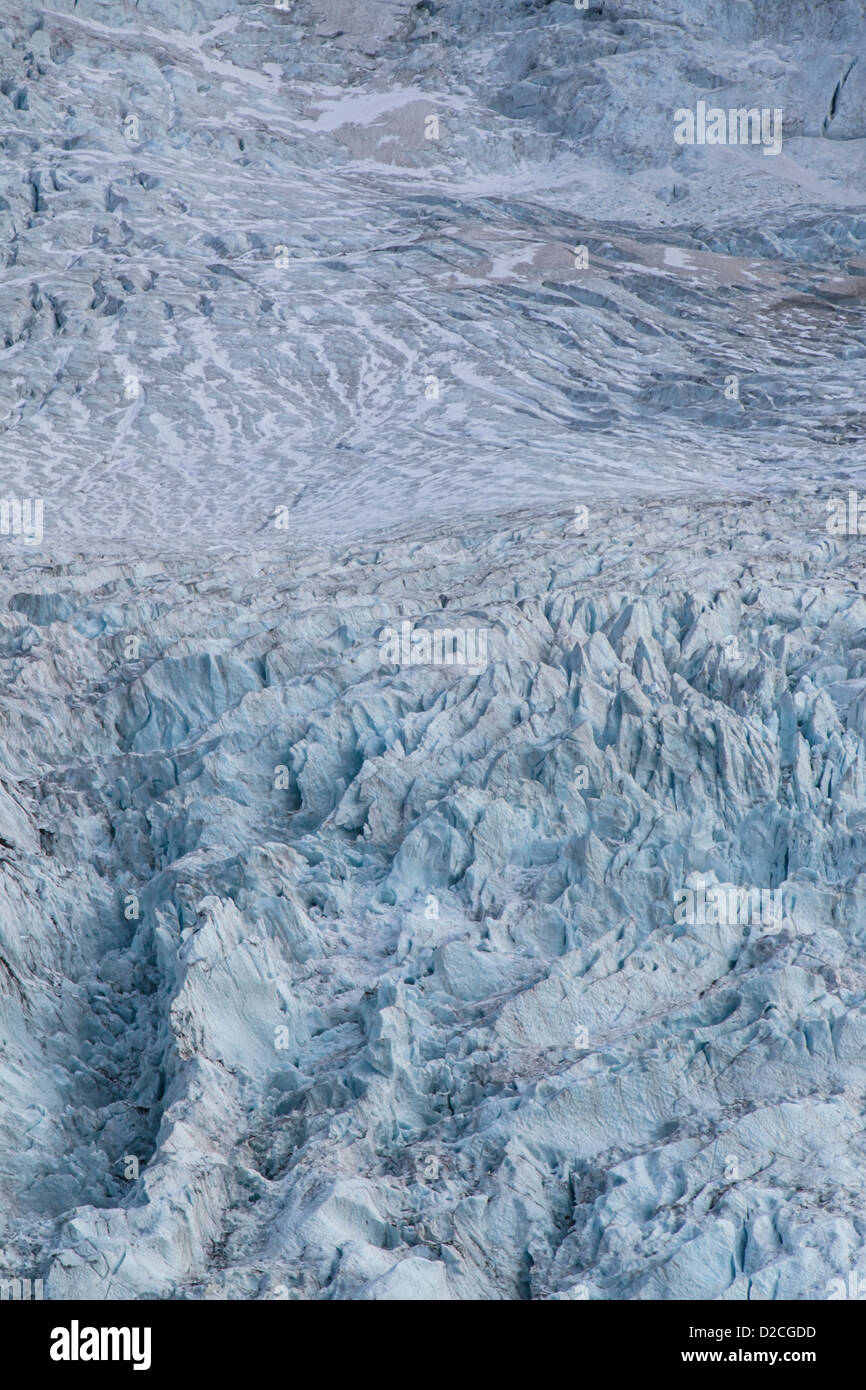Eine Nahaufnahme von den Berg-Gletscher in der Nähe von der terminous über Berg-See in Robson Provincial Park, kanadischen Rocky Mountains, British Columbia Stockfoto