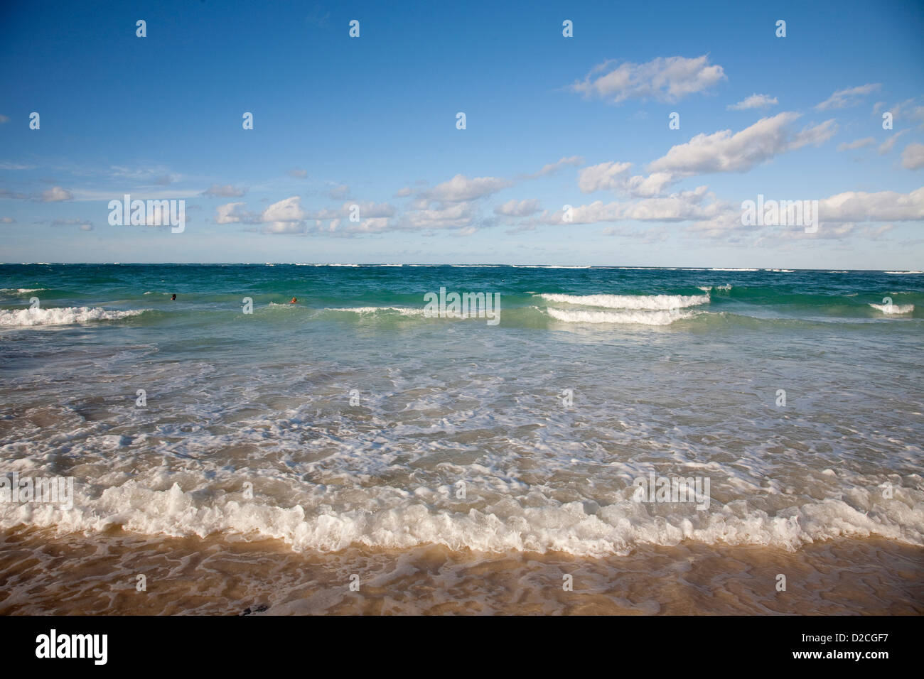 Amerika, Karibik, Hispaniola Insel, Dominikanische Republik, Punta Cana, Hotel Barcelo Punta Cana, Strand Stockfoto
