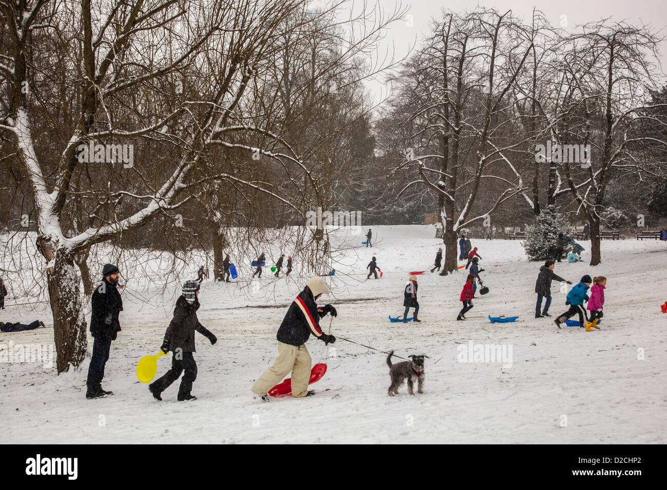 20. Januar 2013, London, UK. Waterlow Park in Nord-London wird ein Wintermärchen, wie Schnee im 