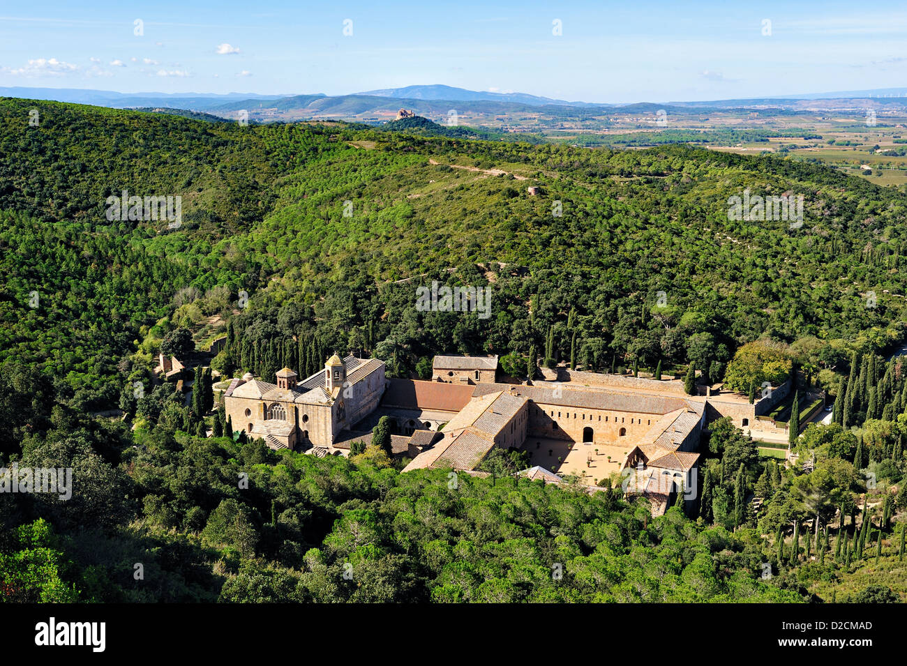 Abtei von Fontfroide, Frankreich. Stockfoto