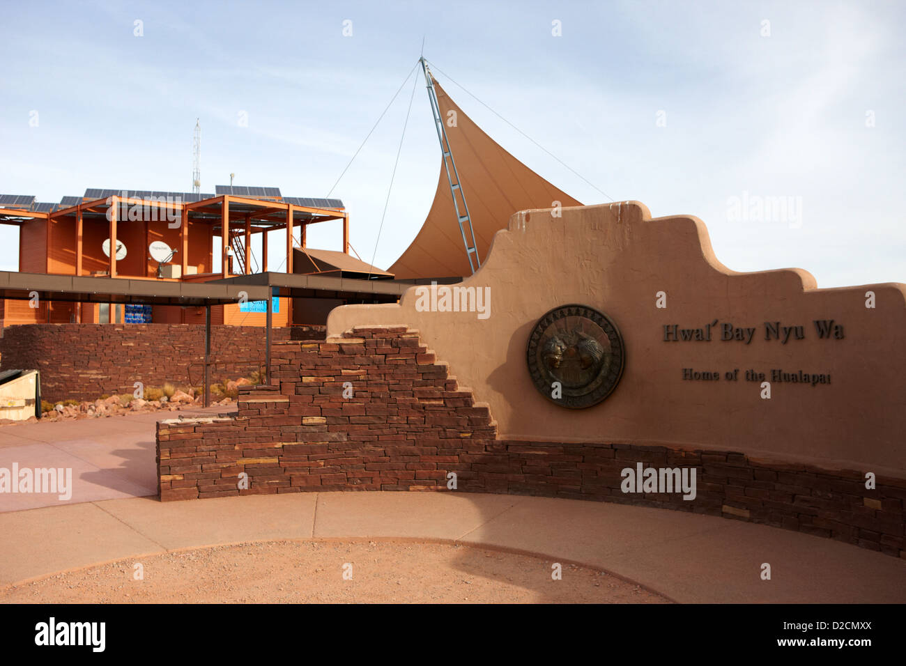 Haus des Zeichens Hualapai Nation am Guano Point Arizona USA Stockfoto