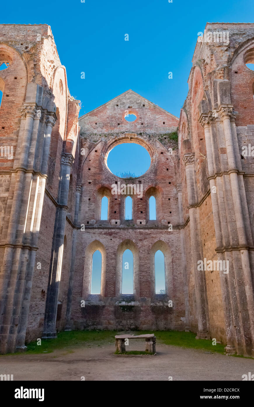 Abtei von San Galgano, Toskana, Italien Stockfoto