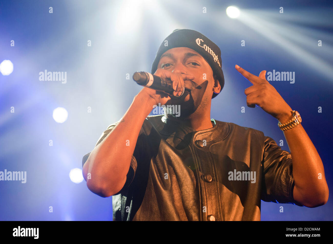 London, UK - 20. Januar 2013: Kendrick Lamar führt live at Hammersmith Apollo. Stockfoto