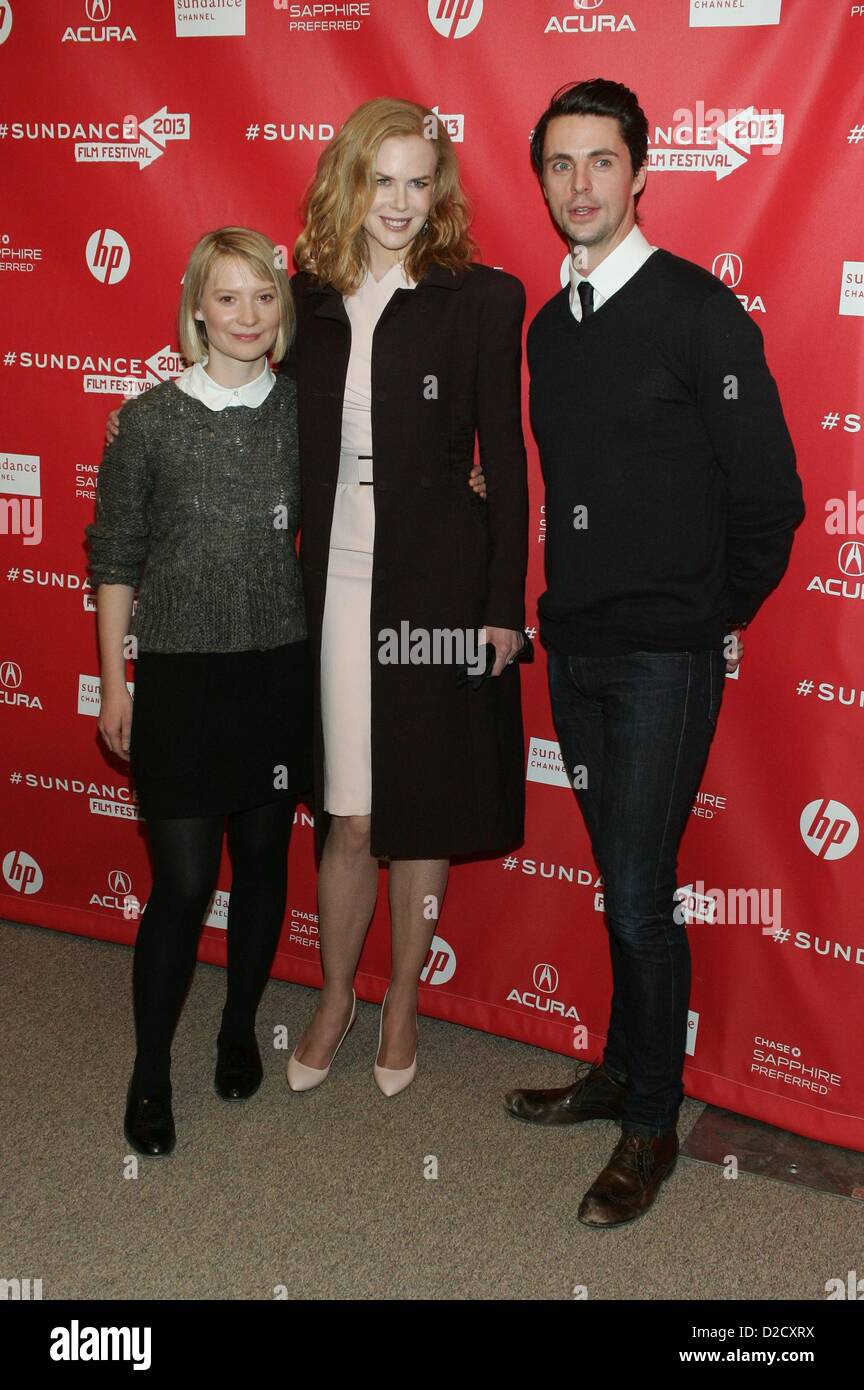 Mia Wasikowska Nicole Kidman Matthew Goode Ankünfte STOKER Premiere 2013 Sundance Film Festival Eccles Theatre Park City UT Stockfoto