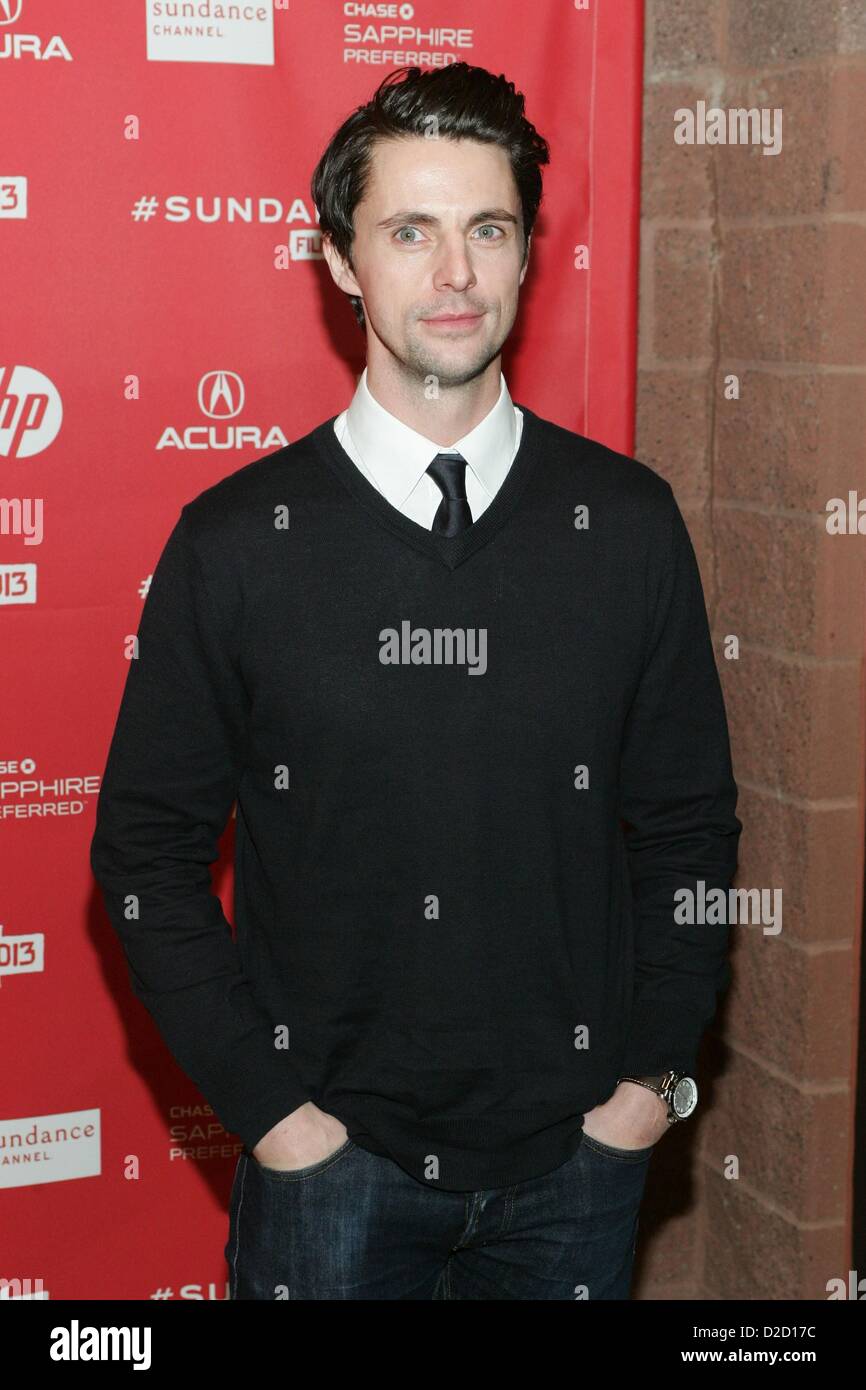 Matthew Goode Ankünfte STOKER Premiere 2013 Sundance Film Festival Eccles Theatre Park City UT USA Januar 20 2013 Foto von: Stockfoto