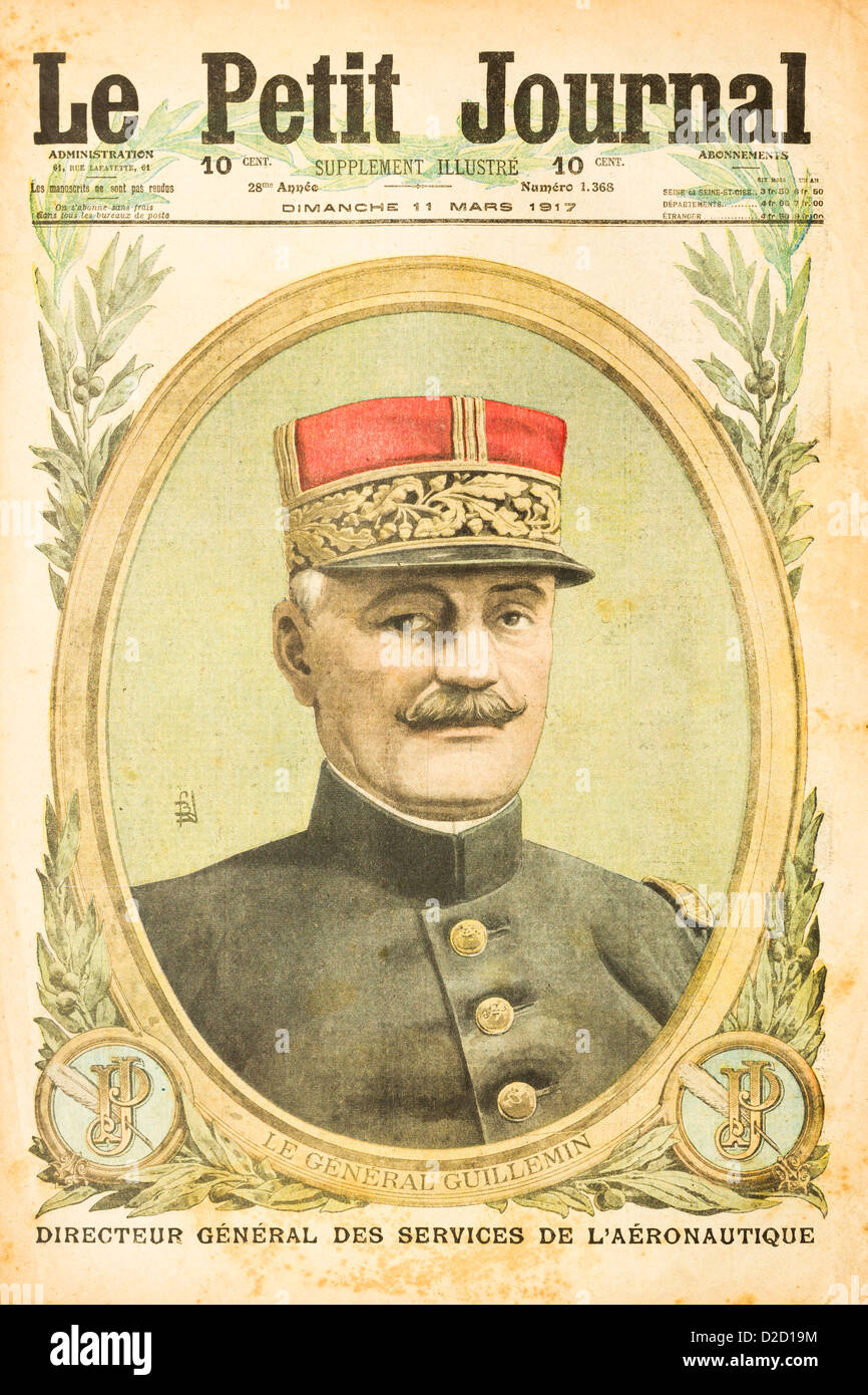 Le Petit Journal illustriert Ergänzung (03.11.17): Titelseite zeigt der französische General Amédée Henri Guillemin (1860-1941) Stockfoto