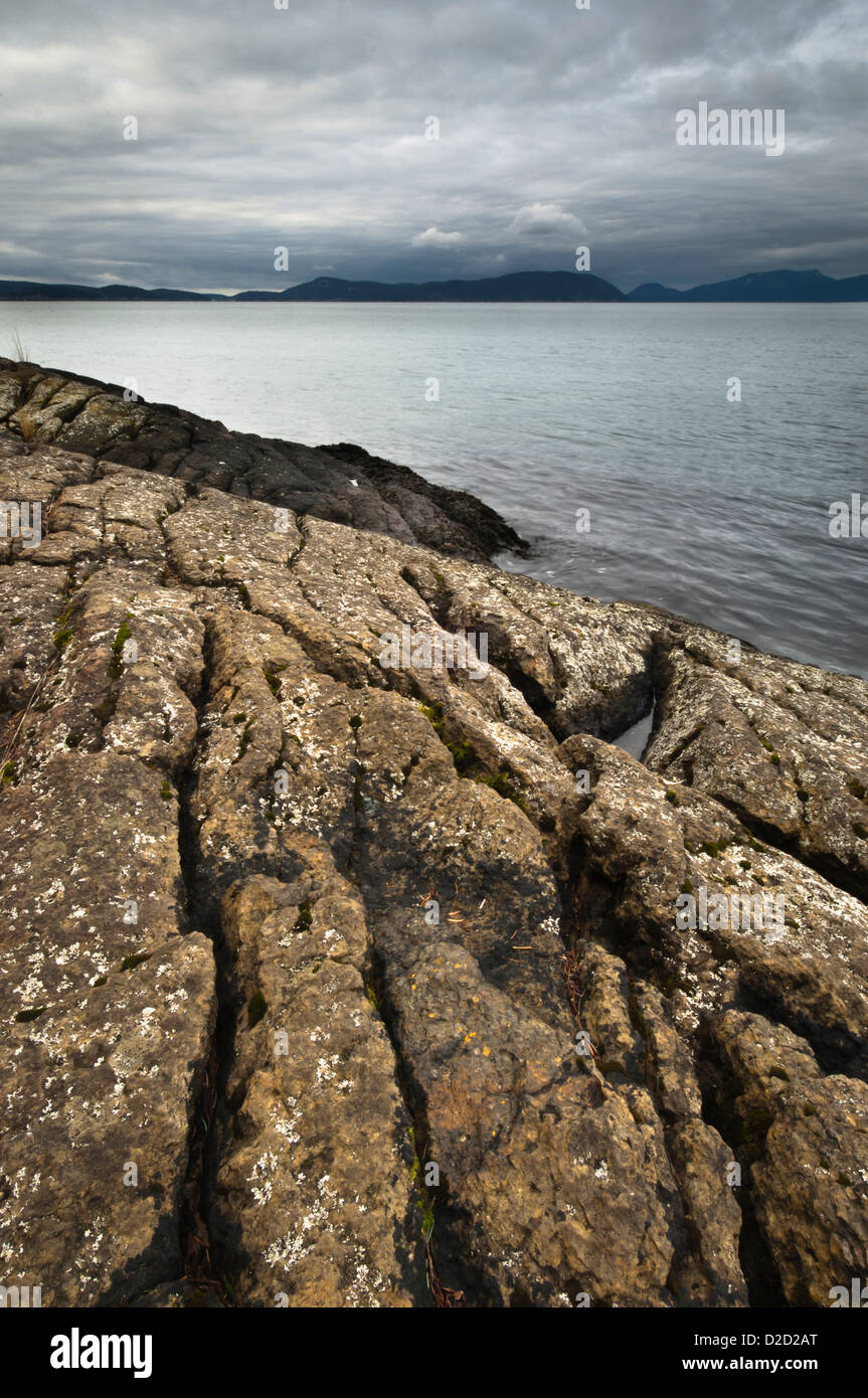 Sunset Beach, Washington Park, Anacortes, Fidalgo Island, Washington, USA Stockfoto