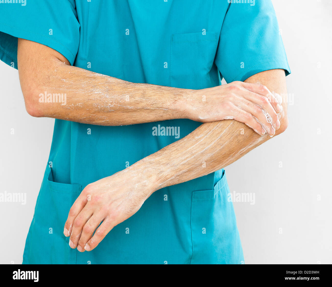 MODEL Release Scrubben oben vor der Operation Stockfotografie Alamy