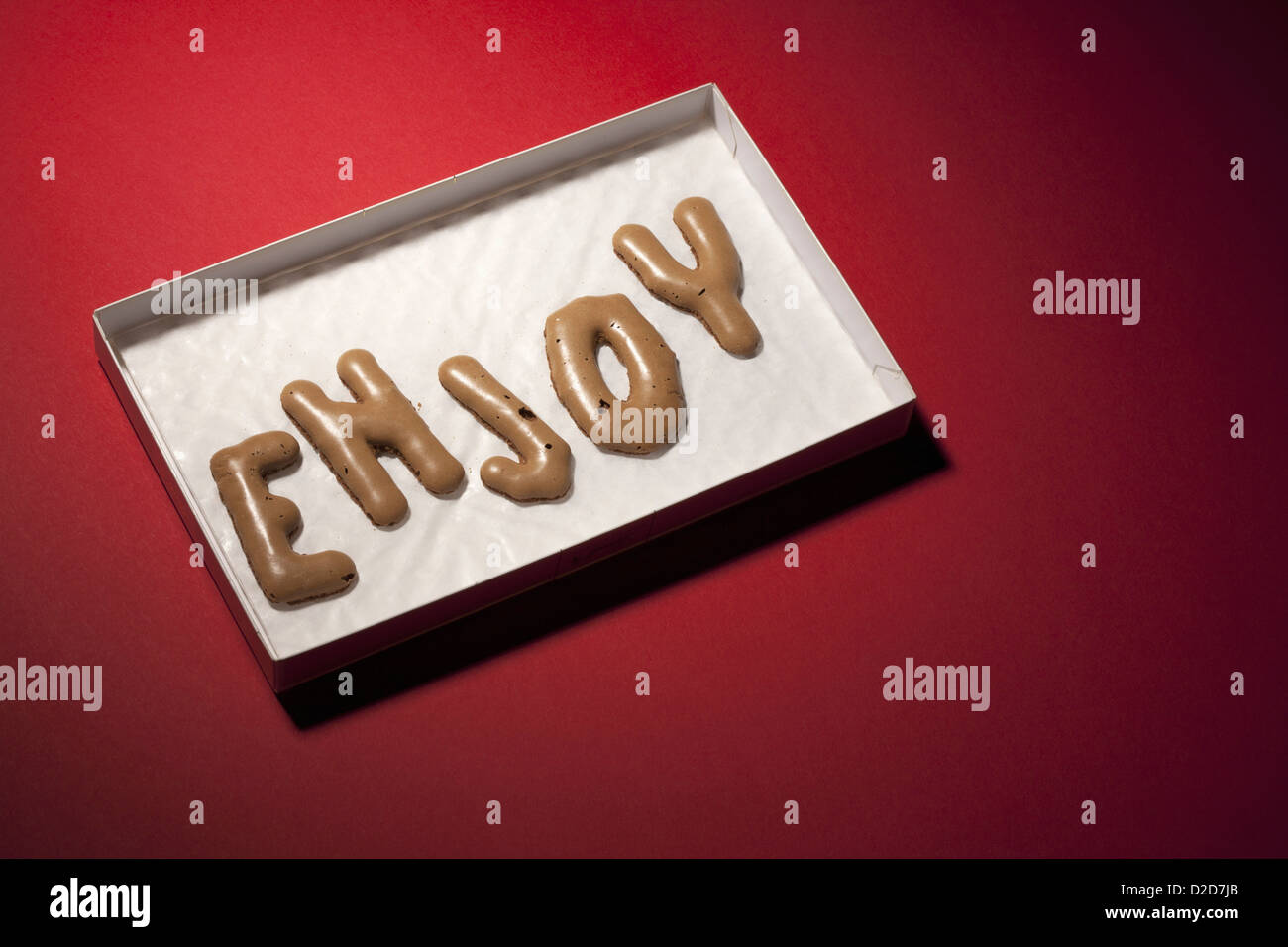 Genießen SIE Dinkel in Russisch Brot Cookies in einer box Stockfoto