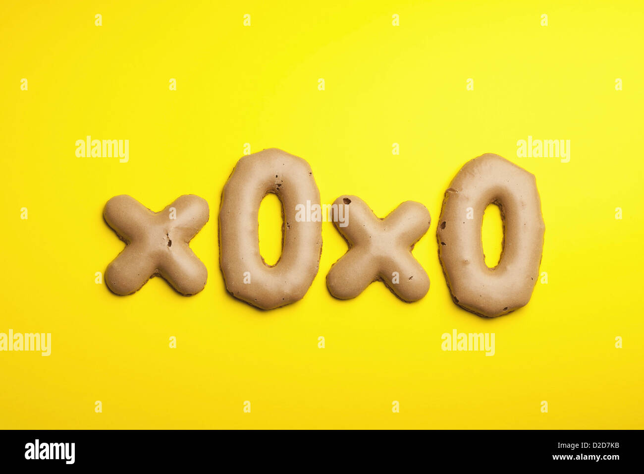 Küsse und Umarmungen in Russisch Brot cookies Stockfoto