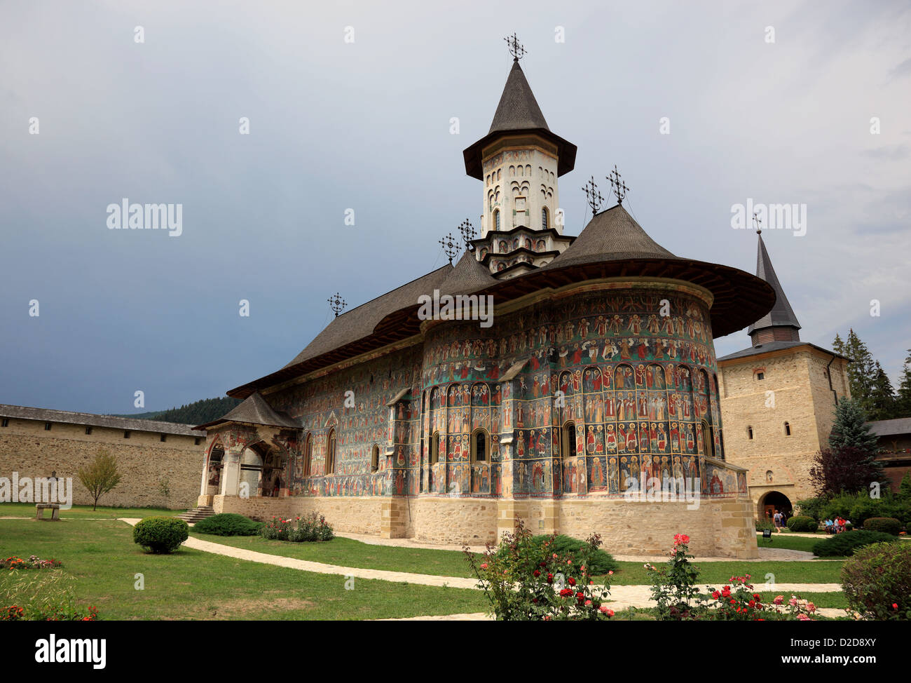 Sucevita Kloster ist eine östliche orthodoxe Kloster im Nordosten von Rumänien befindet sich im Jahr 1585 und im Jahr 2010 gebaut wurde, Stockfoto
