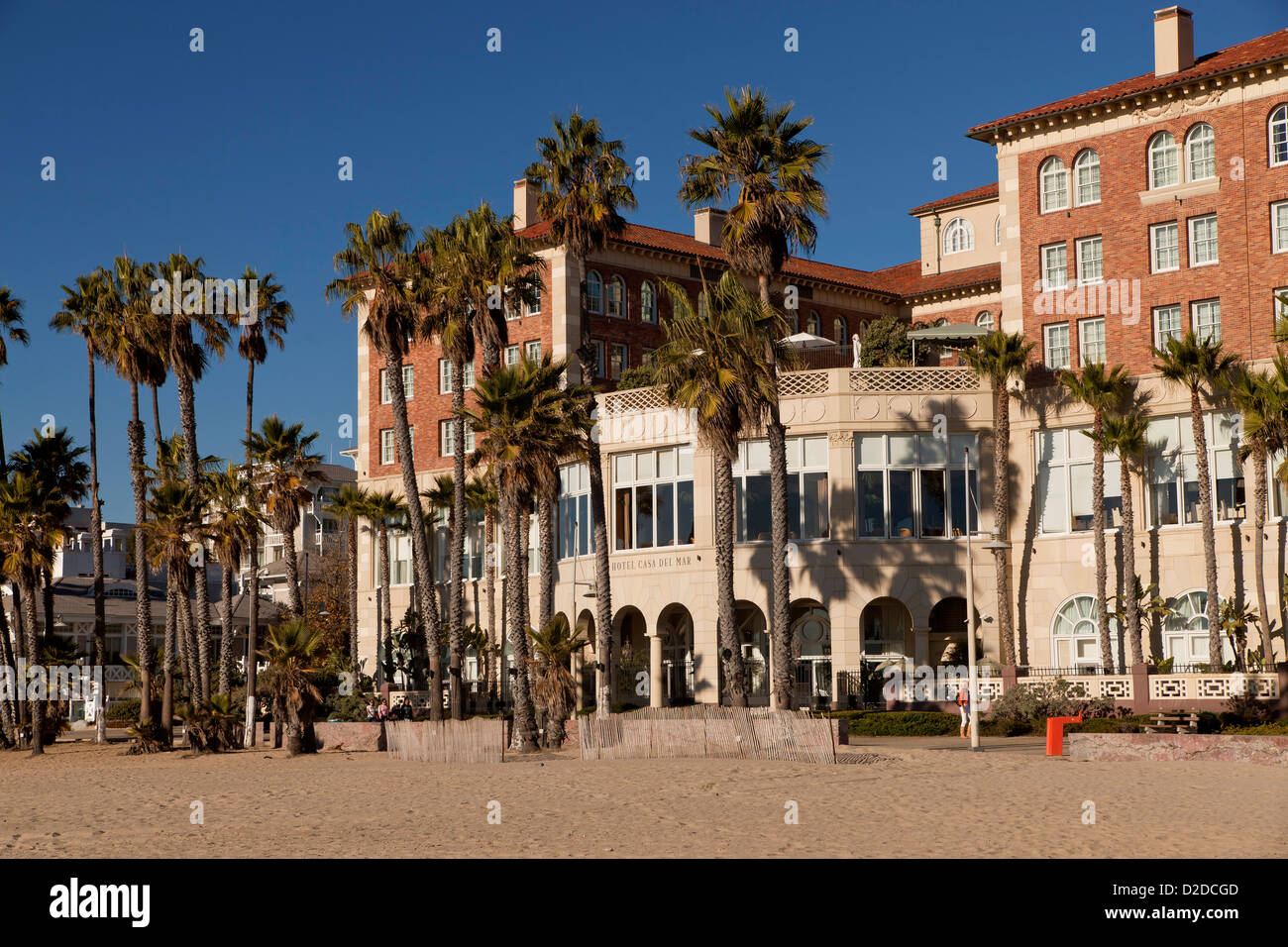 Hotel Casa del Mar am Strand in Santa Monica, Los Angeles County, California, Vereinigte Staaten von Amerika, USA Stockfoto