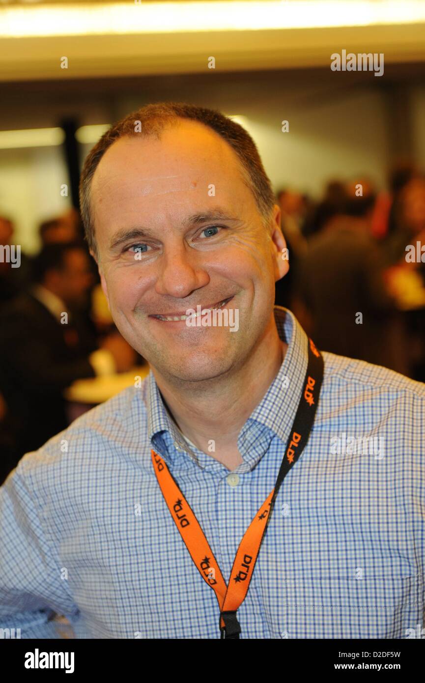 München/Deutschland - Januar 21: Albert Wenger (Union Square Ventures) besucht die Digital Life Design (DLD) Konferenz im HVB Forum am 21. Januar 2013 in München. DLD ist eine internationale Konferenz und Kultur, neue Medien, Wirtschaft und sozialen Führer, Meinungsbildnern und Investoren für Crossover Unterhaltung und Inspiration verbindet. (Foto: picture-Alliance/Jan Haas) Stockfoto