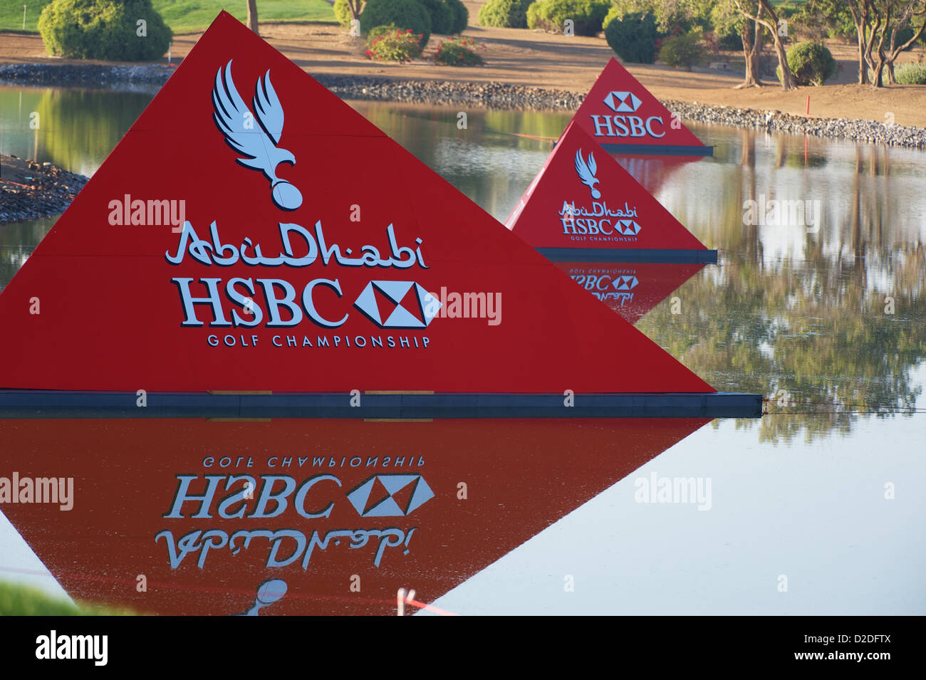 19.01.2013 Abu Dhabi, Vereinigte Arabische Emirate. European Tour HSBC Golf Championship dritte Runde von der Abu Dhabi Golf Club. Stockfoto