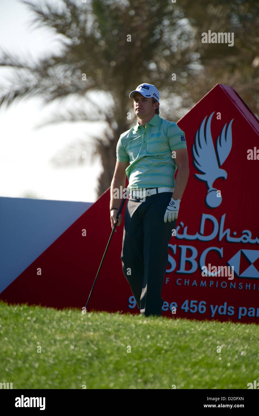 Tom Lewis master Golfspieler in Abu dhabi Stockfoto