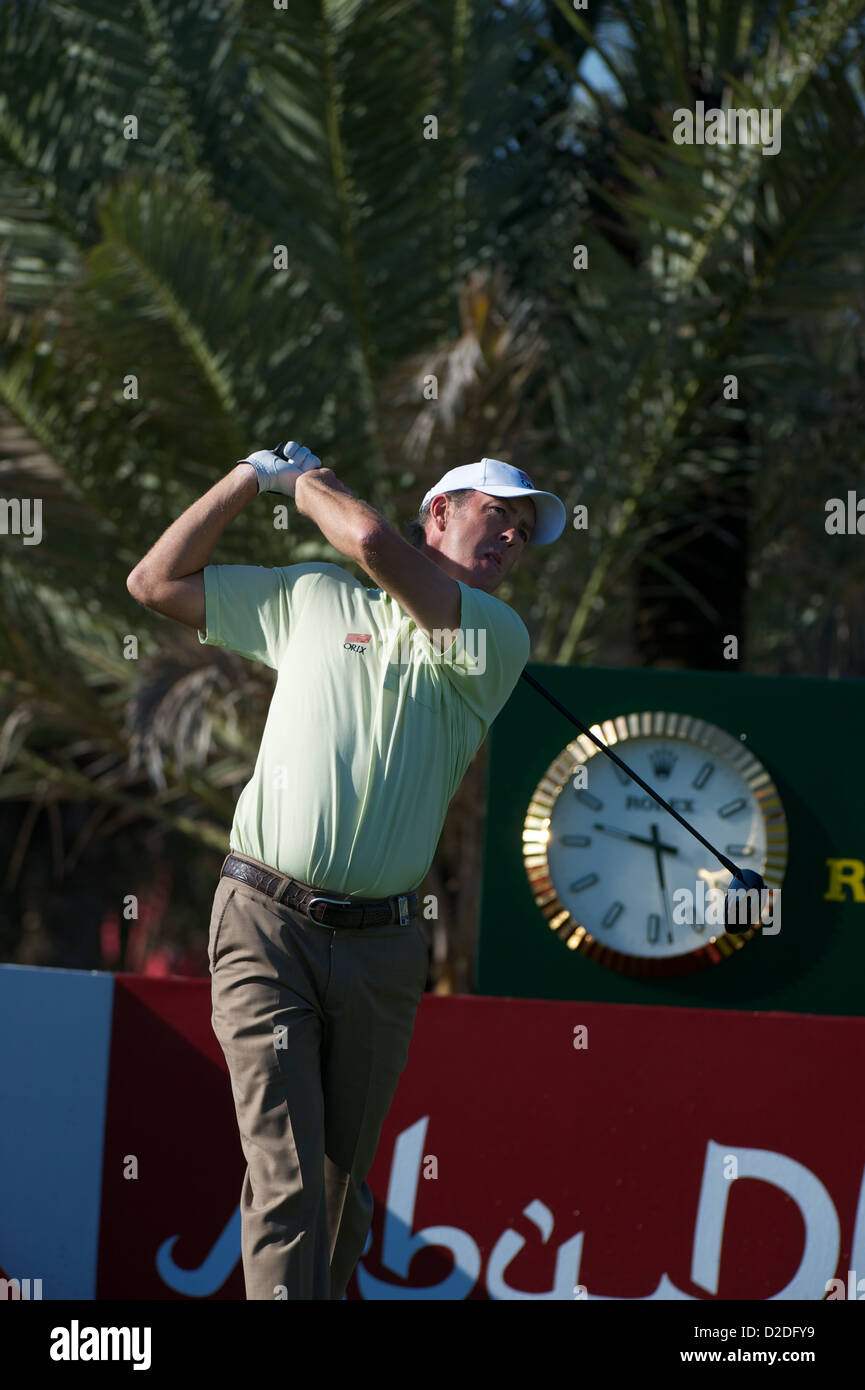 David horsey Golf master-Spieler in Aktion bei Abu Dhabi championship Stockfoto