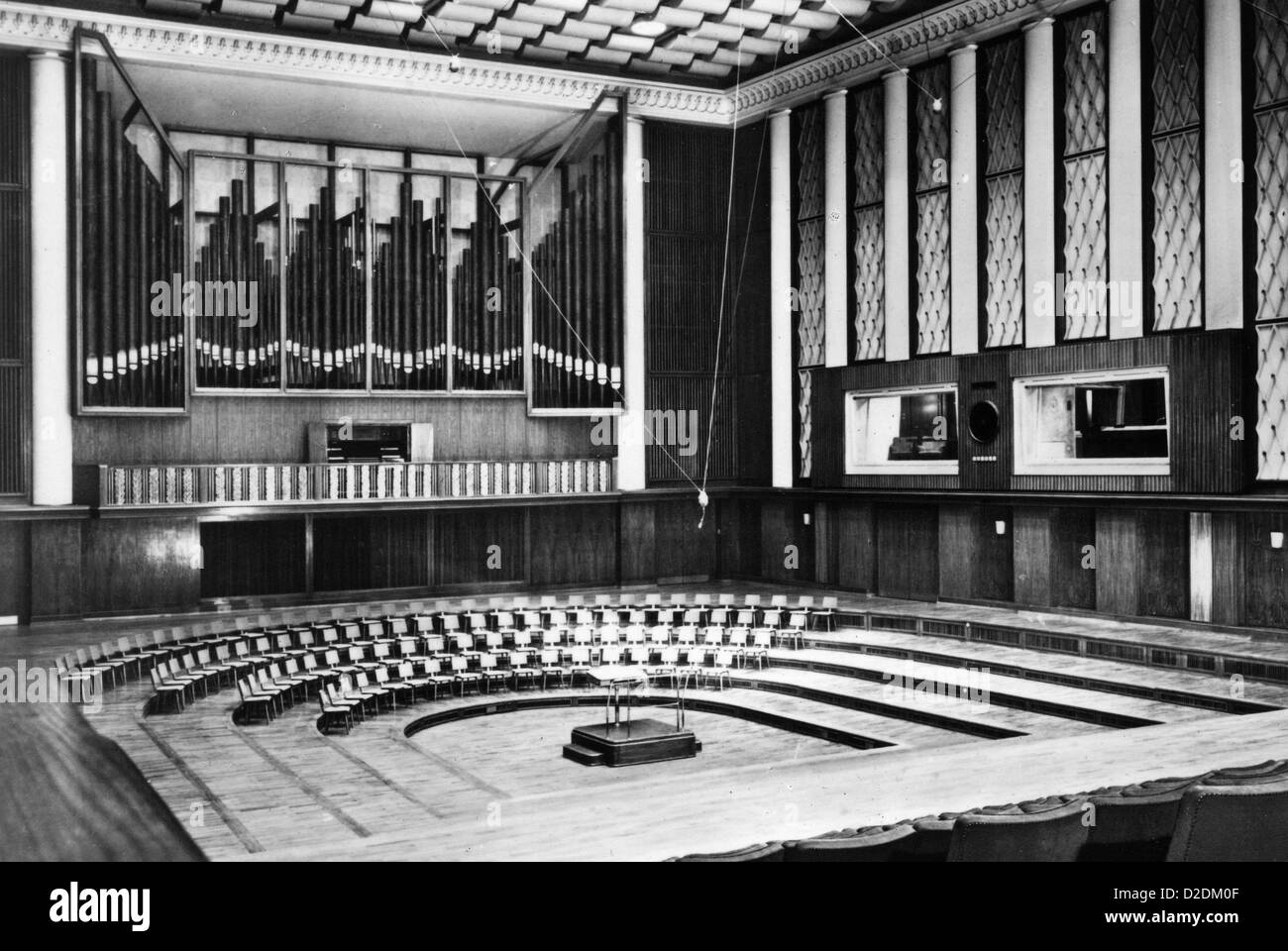 Broadcasting Center der DDR in Ost-Berlin - Sound Studio. Stockfoto