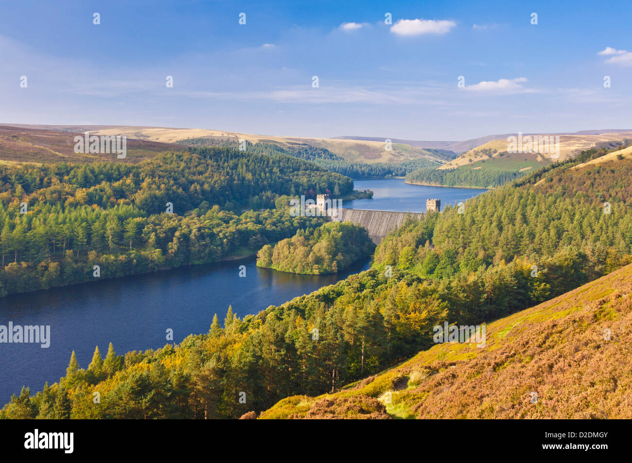 Howden Reservoir Dam Derbyshire Peak District Nationalpark Derbyshire England UK GB EU Europa Stockfoto