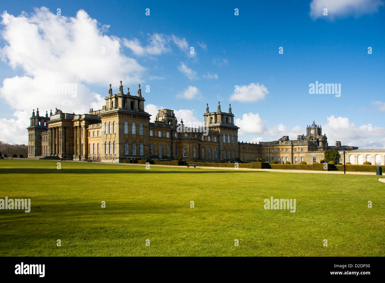 Blenheim Palace, England, aus dem Süd-Osten. Stockfoto