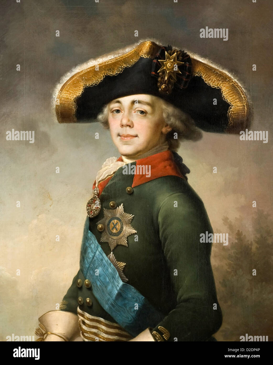 PAUL ich (1754-1801) Kaiser von Russland gemalt von Vladimir Borovikovsky Stockfoto