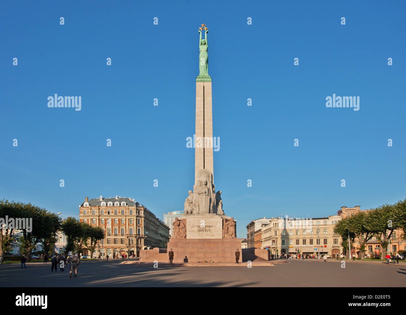 Freiheitsdenkmal in Riga, Lettland. Stockfoto