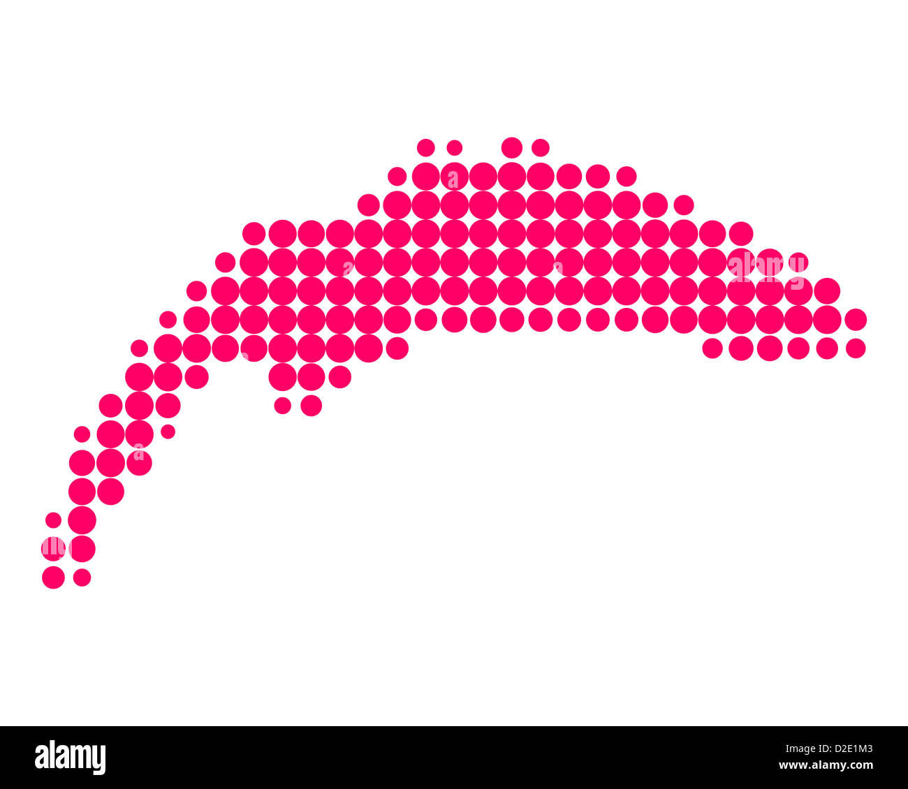 Karte des Genfer Sees Stockfoto