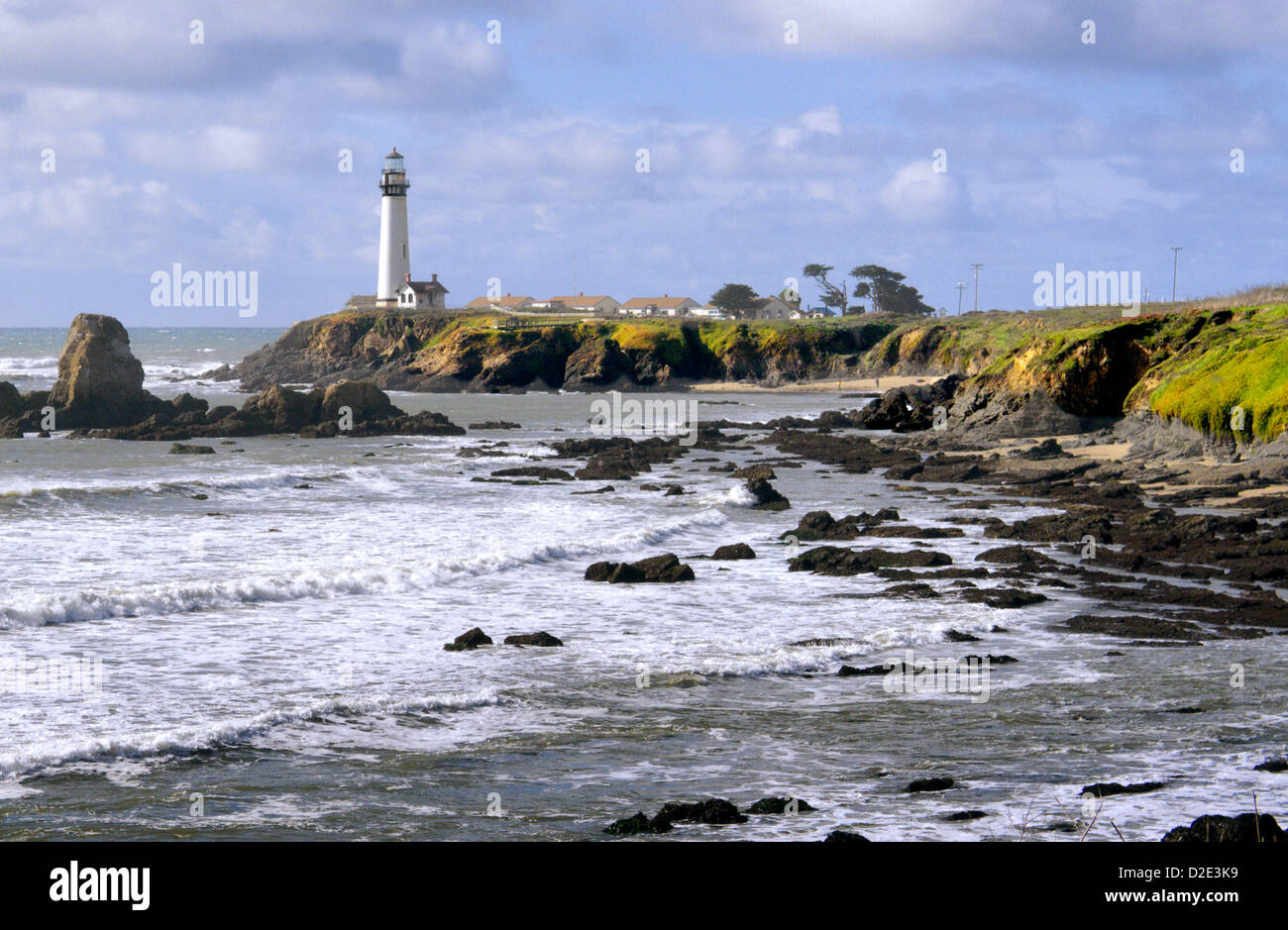 Pigeon Point Lighthouse, in der Nähe von Half Moon Bay, Kalifornien Stockfoto