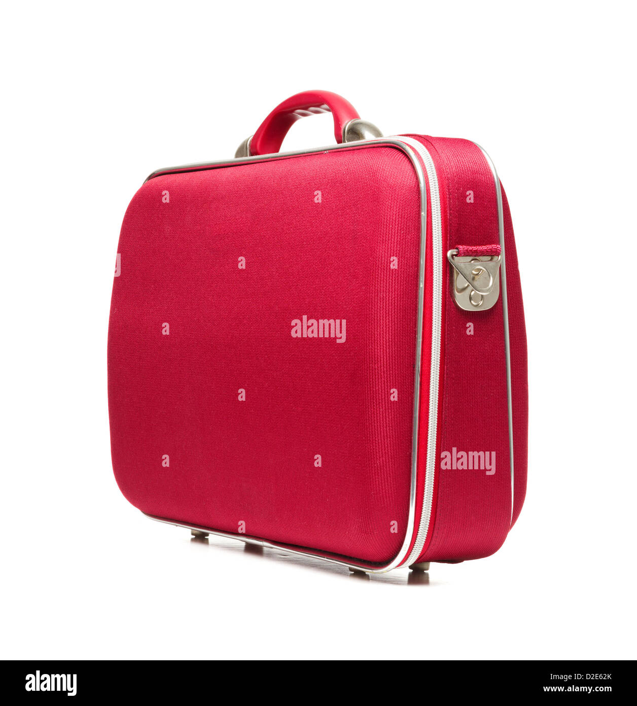 Roten Koffer isoliert auf weißem Hintergrund Stockfoto
