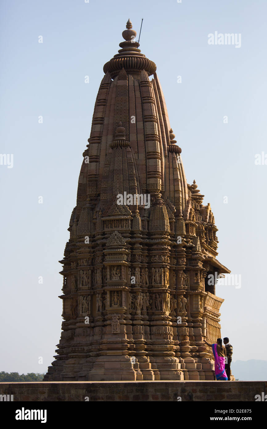 Javari-Hindu-Tempel, Khajuraho, Indien Stockfoto