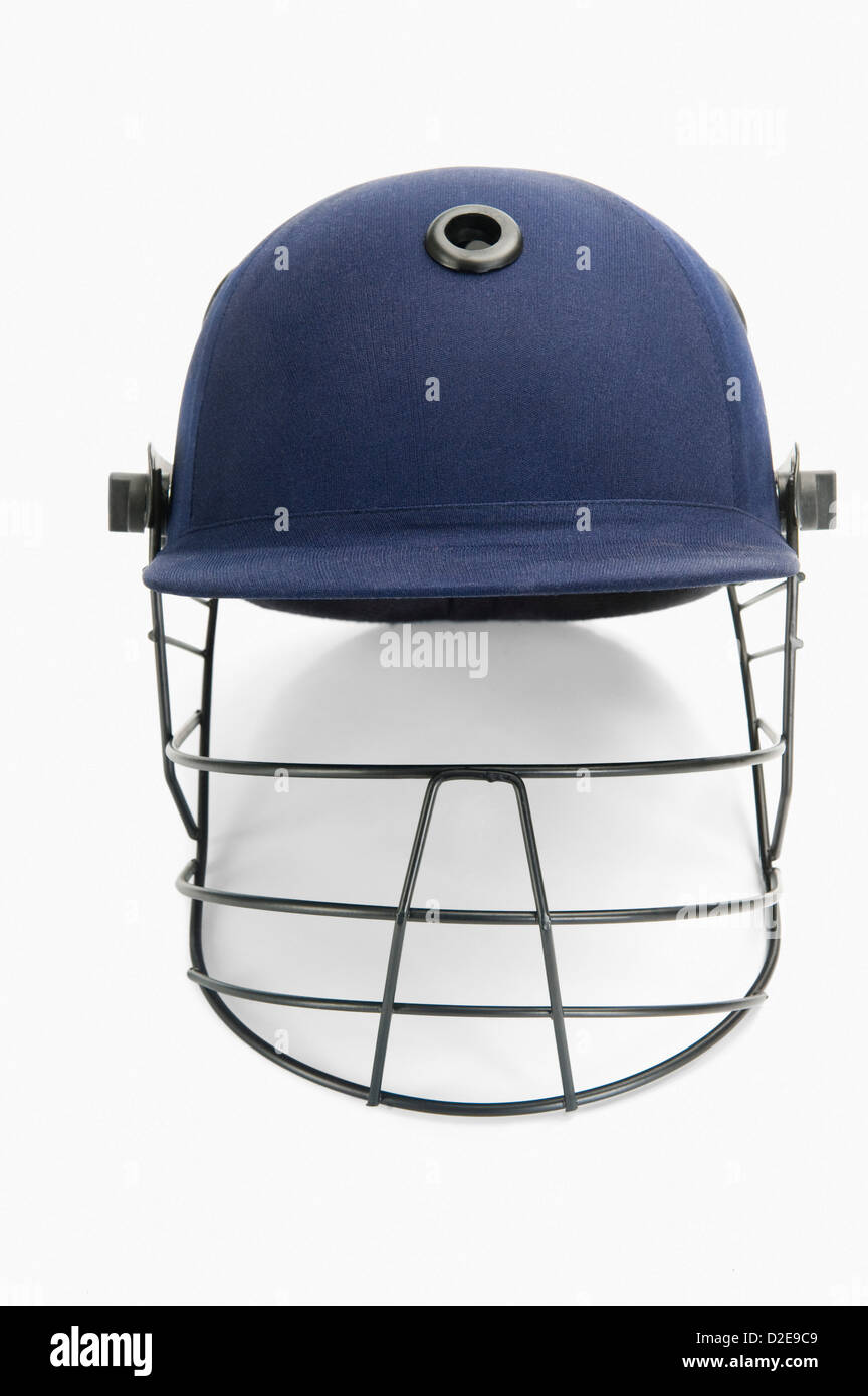Nahaufnahme eines Cricket-Helms Stockfoto