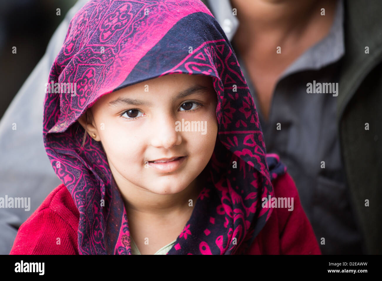 Junge muslimische Mädchen, Ahmedabad, Gujarat, Indien Stockfoto