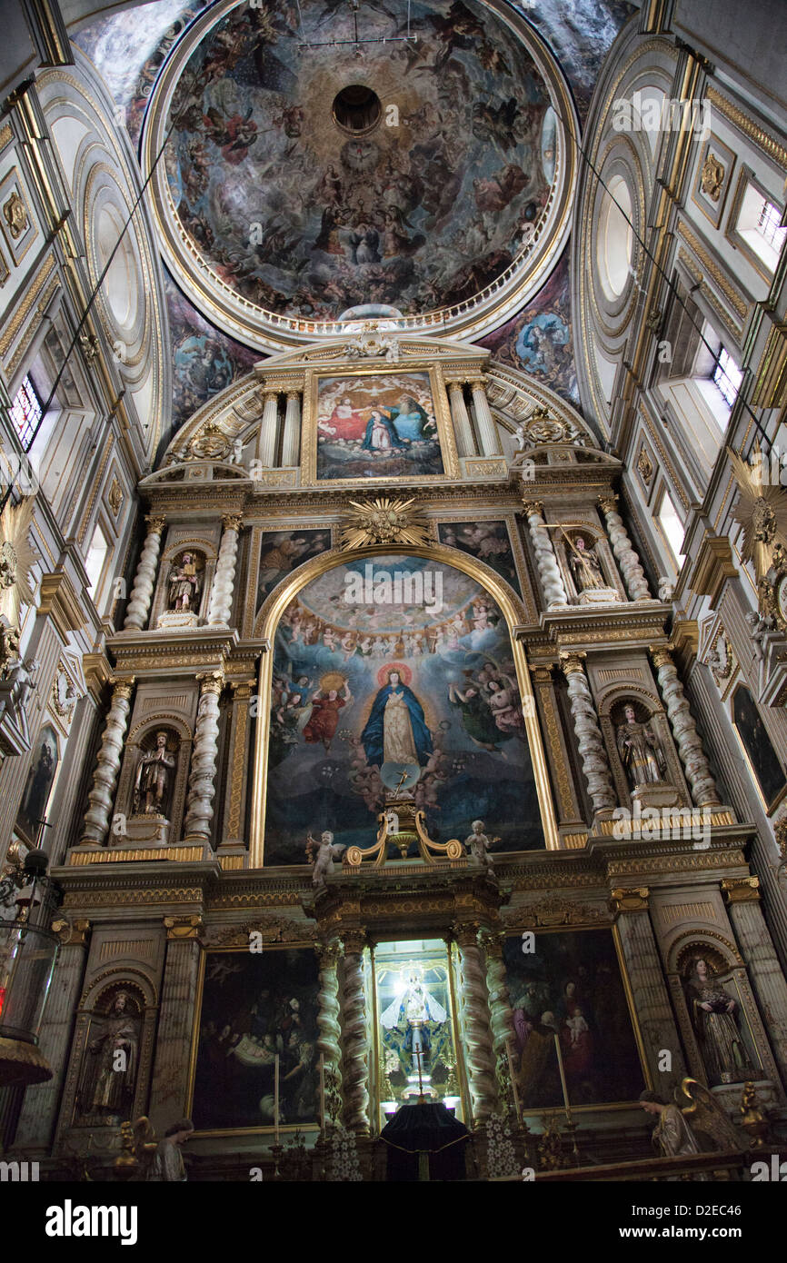 Puebla Catedral Altar der Chapel Royal Wand Fresken in Puebla - Mexiko Stockfoto