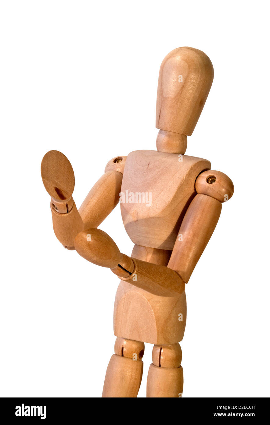 Lay-Figur aus Holz Puppe Holz Figur Handlungsmodell Maniquí Articulado de Madera Monigote Muñeco de Madera, Stockfoto