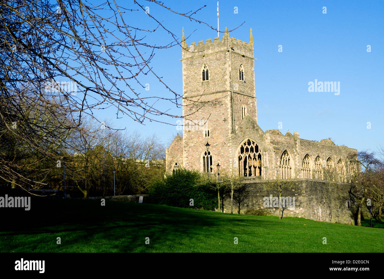 Ruinen der St. Peters Kirche, Castle Hill, Bristol. Stockfoto