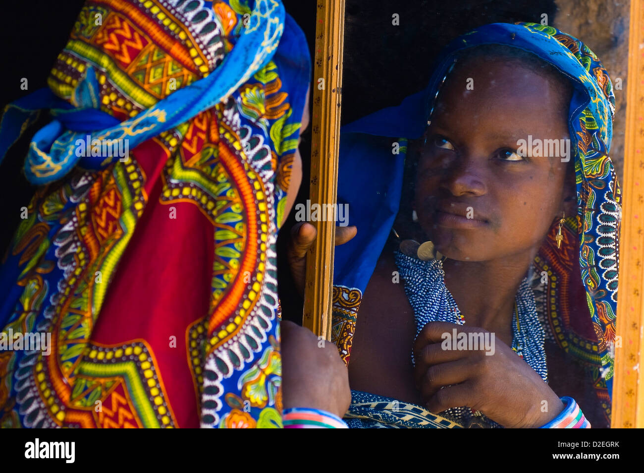Benin, Alibori Abteilung, Kuru, Alou Salamakou Fula Volksgruppe Stockfoto