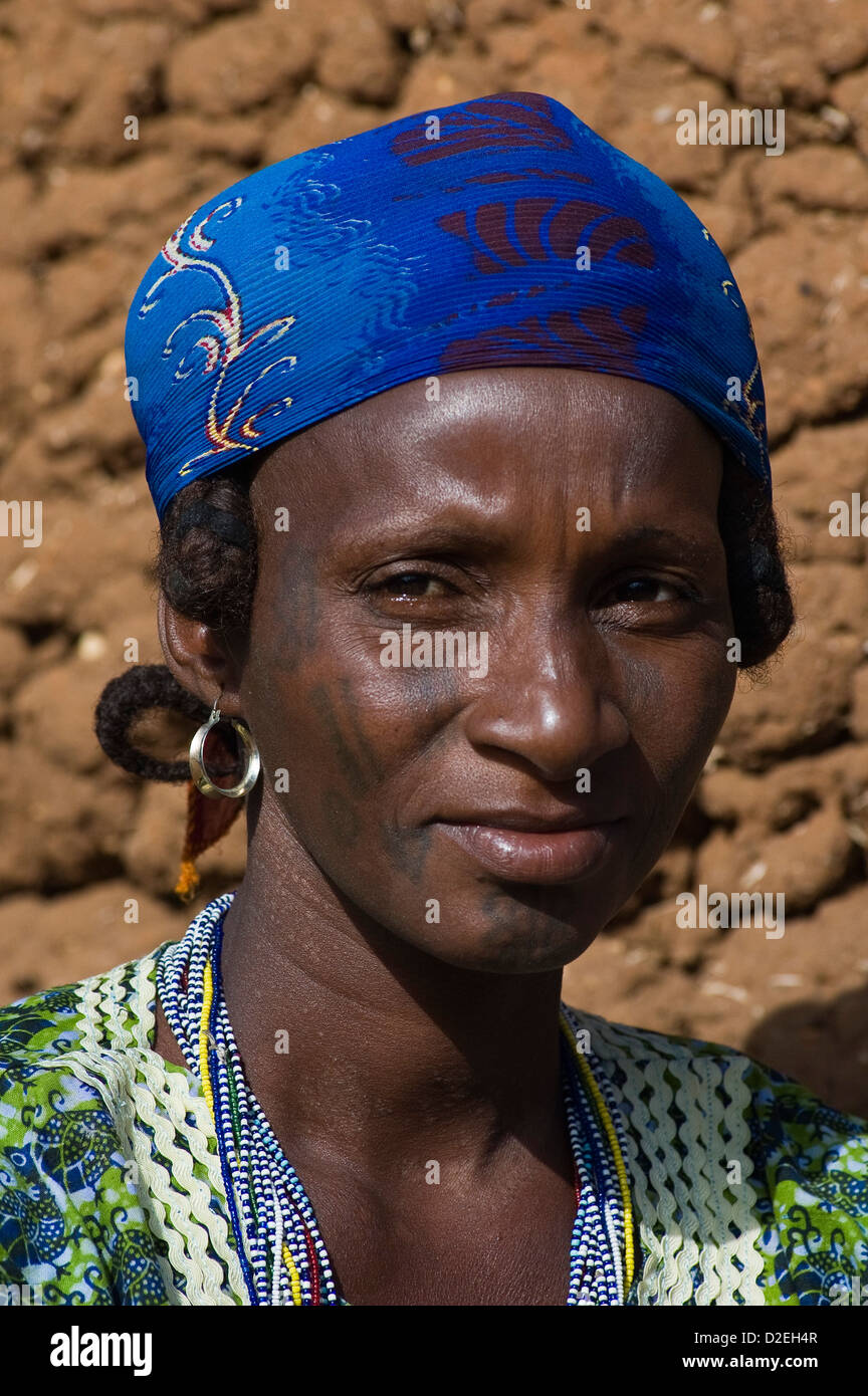Benin, Alibori County, Kuru, Koidou Alimatou Fula Volksgruppe Stockfoto