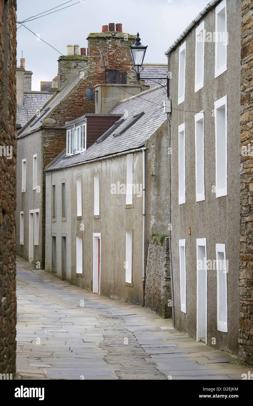 Stromness, eine wunderschöne historische Altstadt an der Südspitze von Orkney, Nordschottland Stockfoto