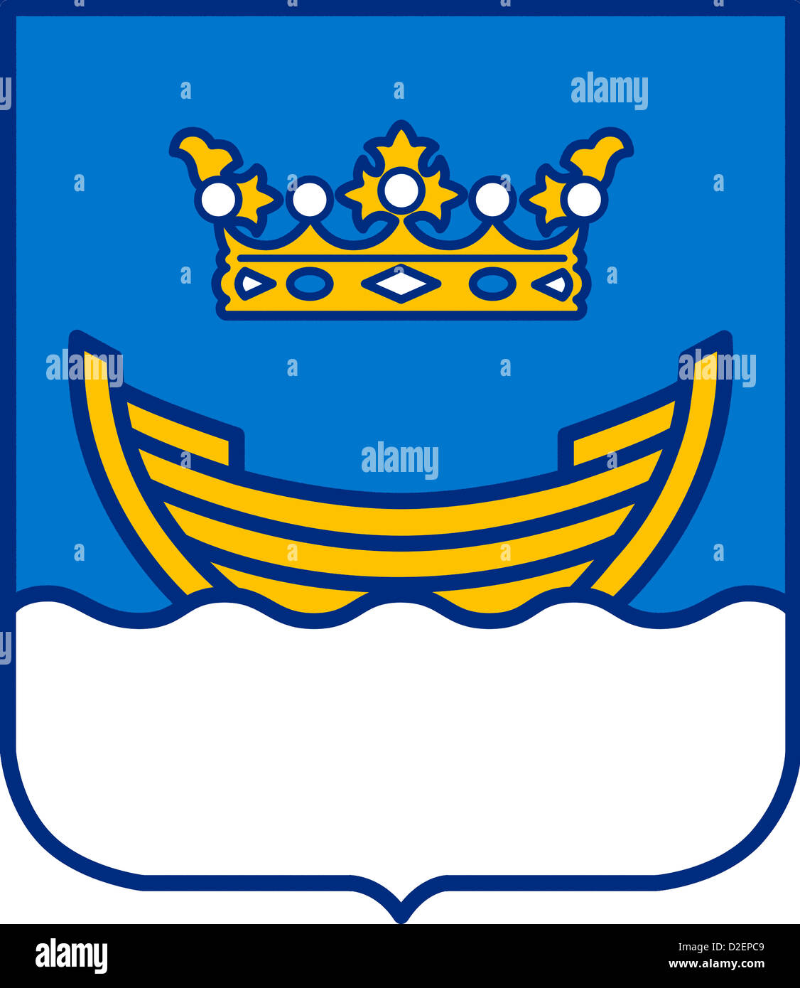 Wappen der finnischen Hauptstadt Helsinki. Stockfoto