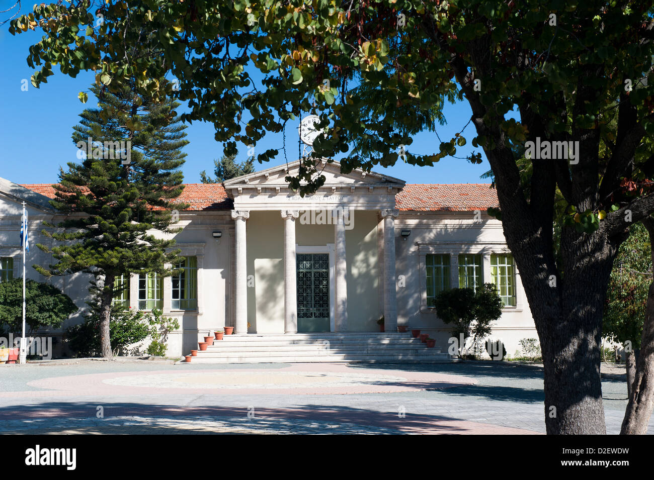 Heilig-Kreuz-Grundschule, Lefkara, Zypern Stockfoto