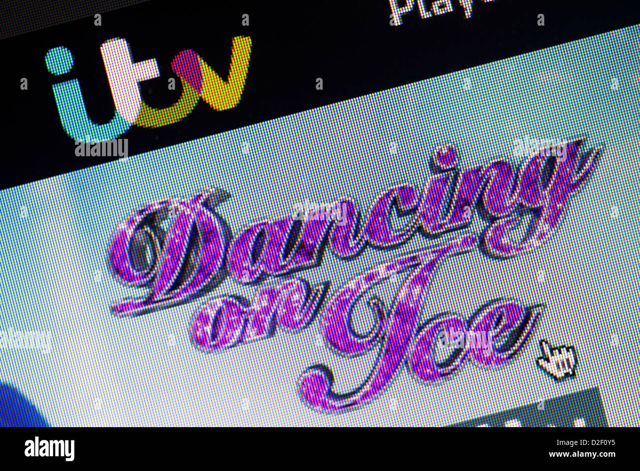 lTV Dancing on Ice Ogo und Website hautnah Stockfoto