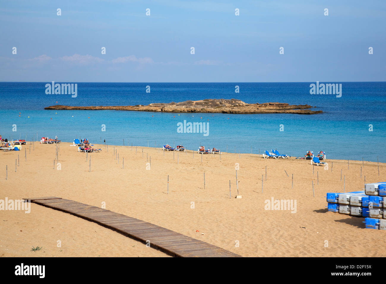 Fig Tree Bay Beach, Protaras, Zypern. Stockfoto