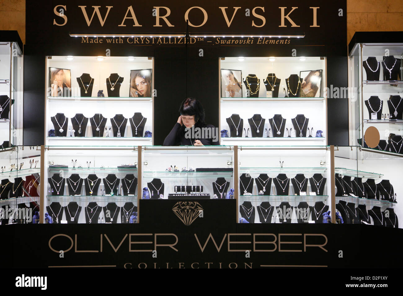 Swarovski Shop Sankt Petersburg. Russland. Stockfoto