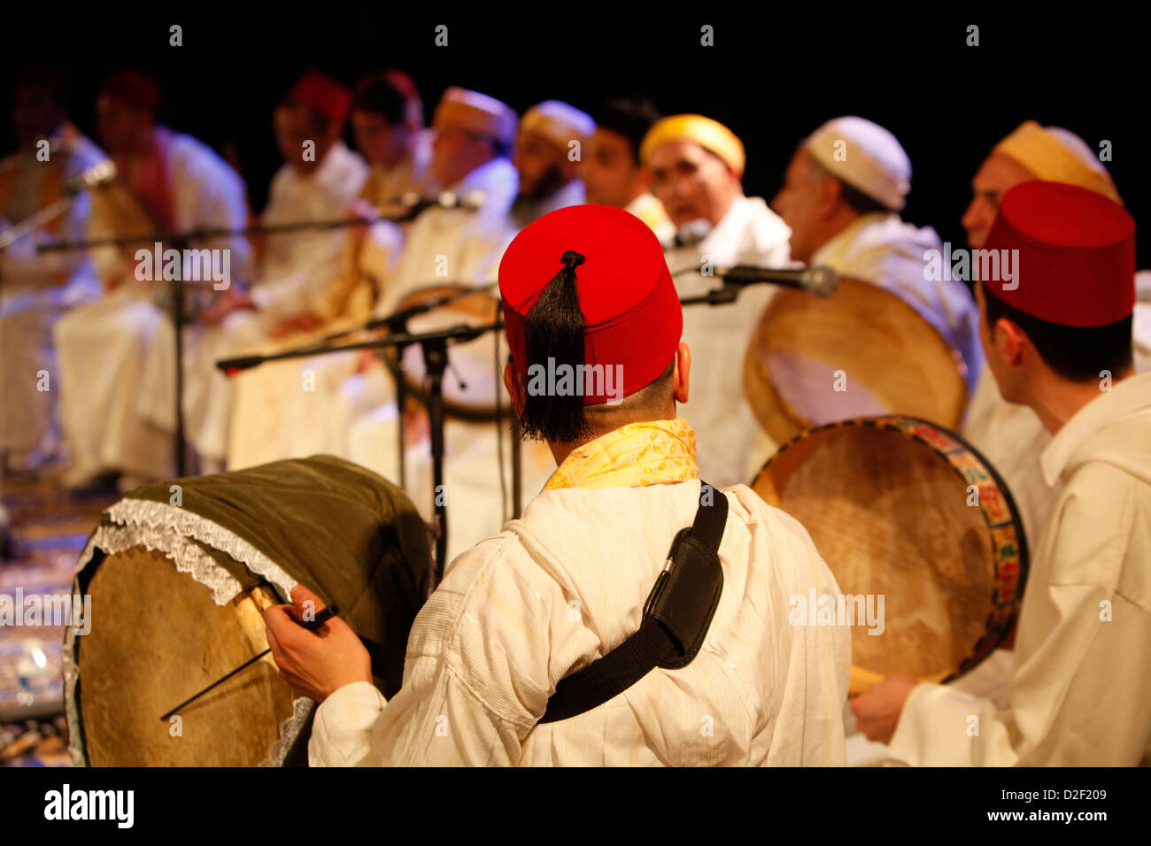Marokkanischen Sufi Musiker Paris. Frankreich. Stockfoto