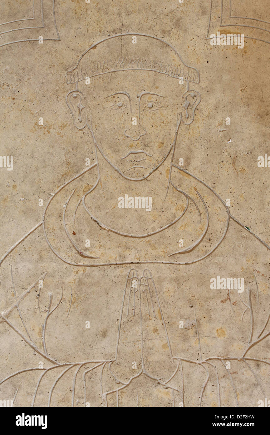 Collège des Bernardins in Paris. Deutsche Mönch Grab Paris. Frankreich. Stockfoto