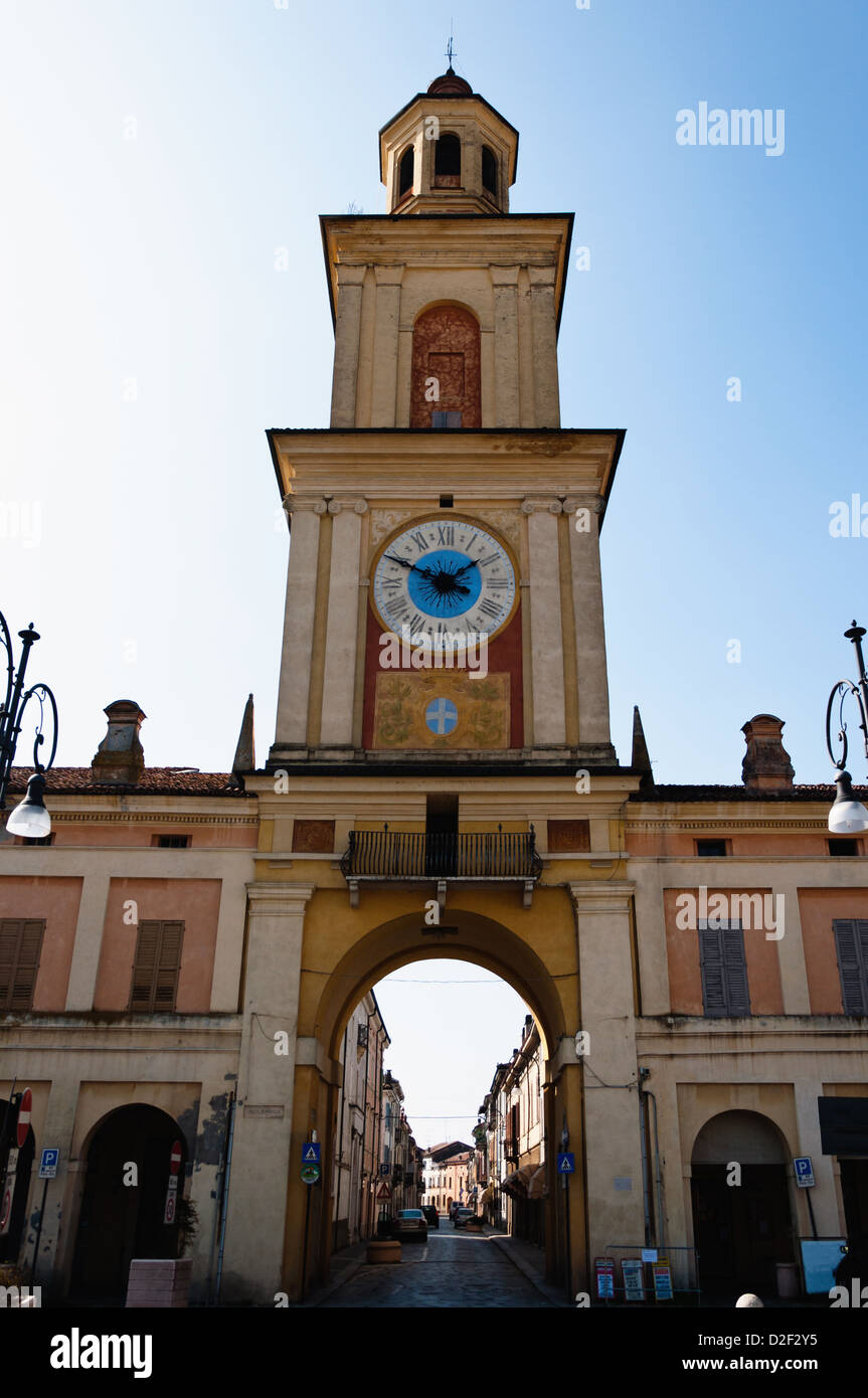 Gualtieri, Italien - die bürgerlichen Turm Stockfoto
