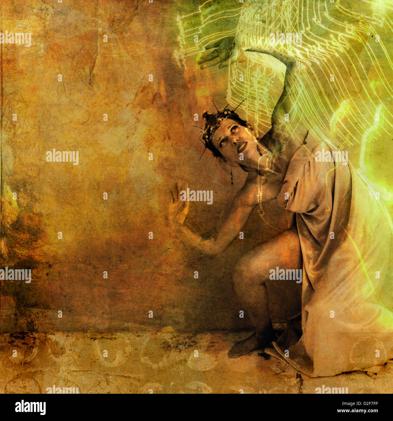 Göttin Frau wird durch das Licht kommen. Stockfoto