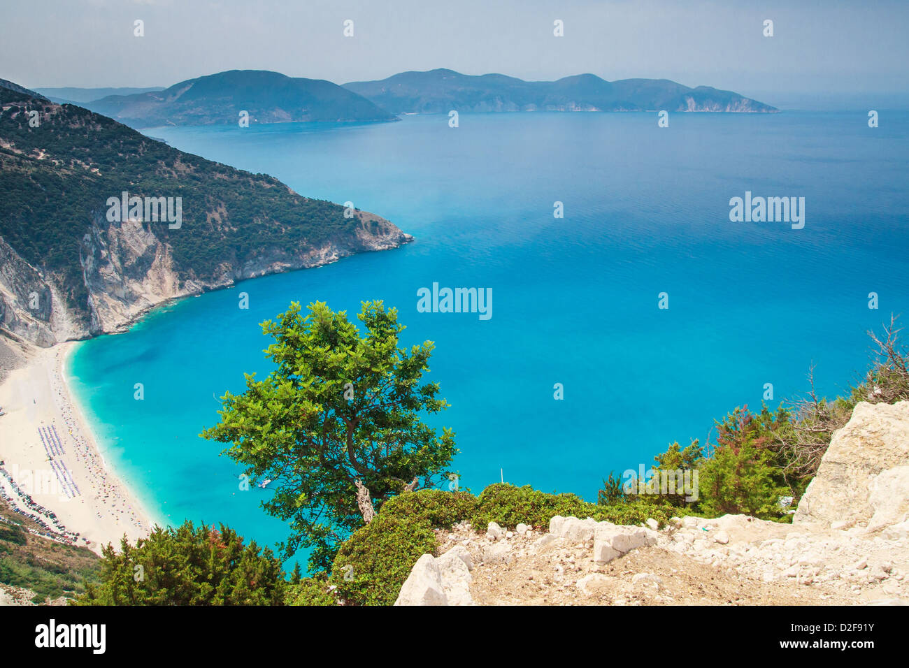 Myrtos Strand, Insel Kefalonia, Griechenland Stockfoto