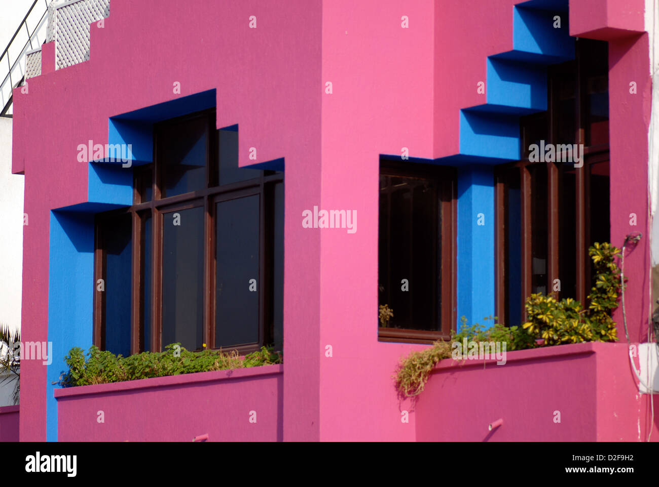 bunt bemalte Residenz in der mittelalterlichen Altstadt von Brügge Belgien Stockfoto